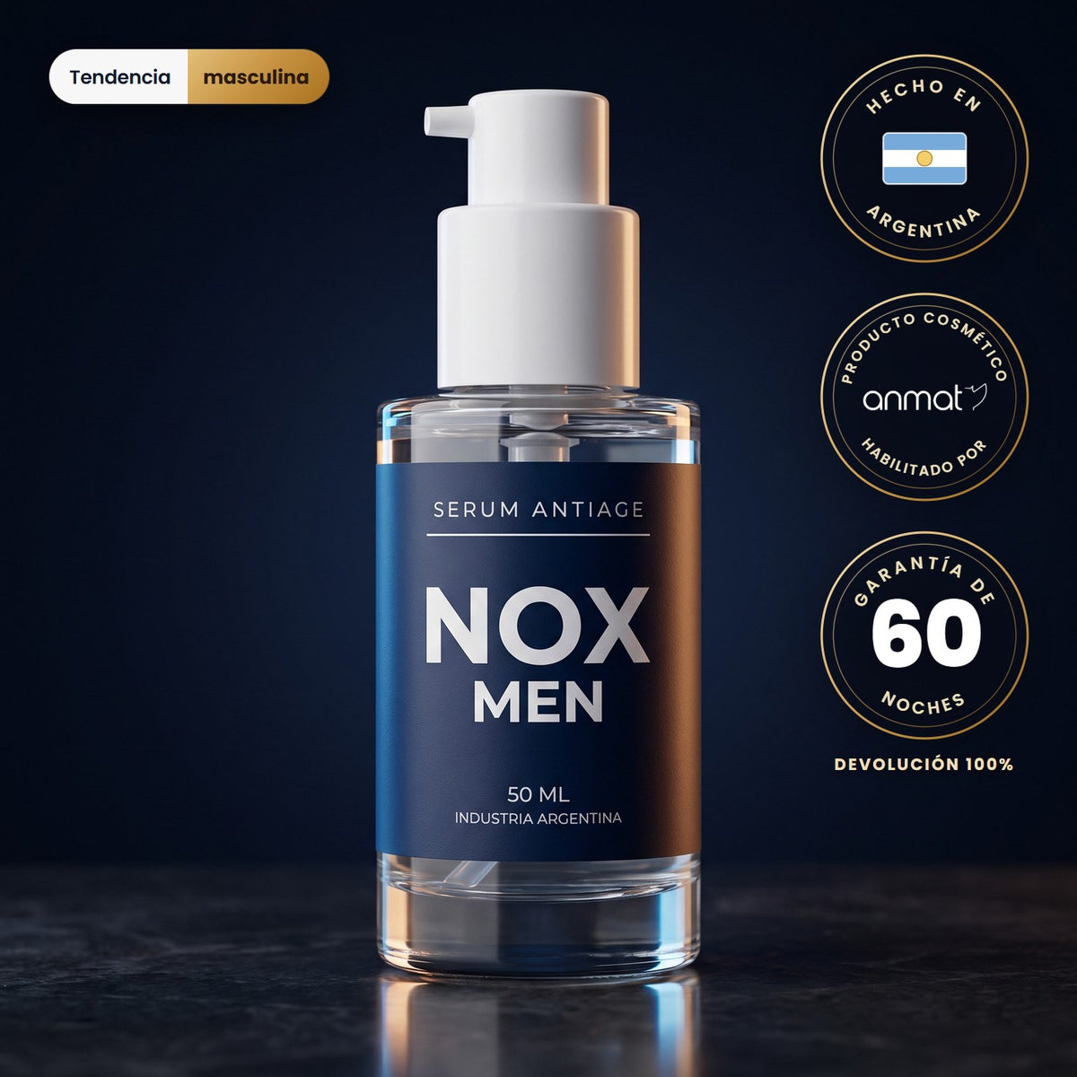 Serum antiage de noche para hombres — NOX men